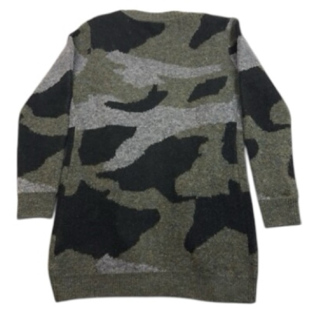 MOTH ANTHROPOLOGIE Green Camo Long Sleeve Open Front Cardigan M - Picture 8 of 13